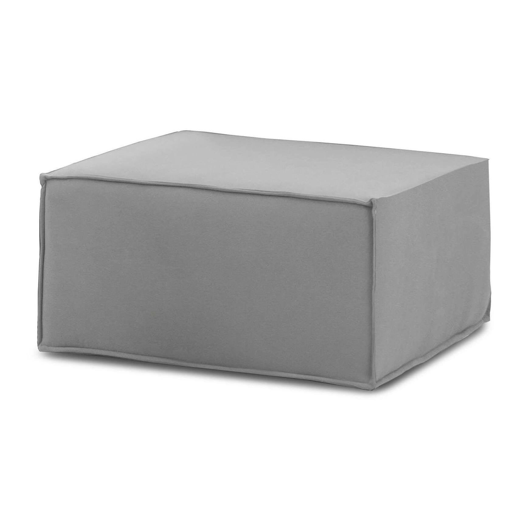 Pouf Barbara, Pouf da salotto, 100% Made in Italy, Poltroncina relax in tessuto imbottito, Cm 80x70h43, Grigio