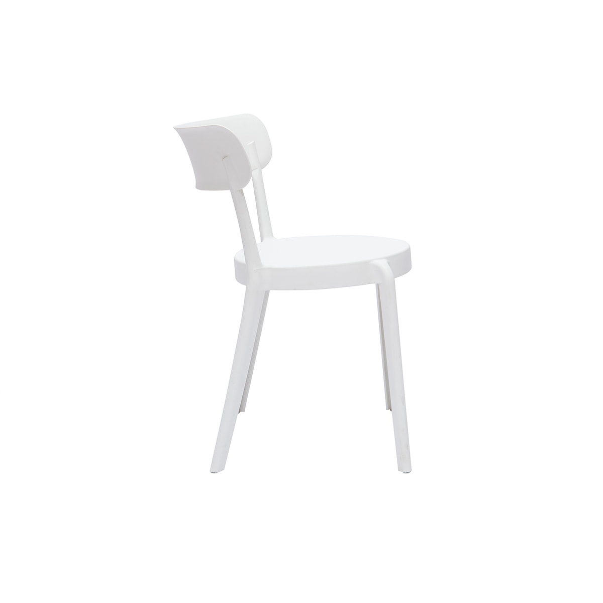 Chaises design blanches empilables intérieur - extérieur (lot de 2) RIOS