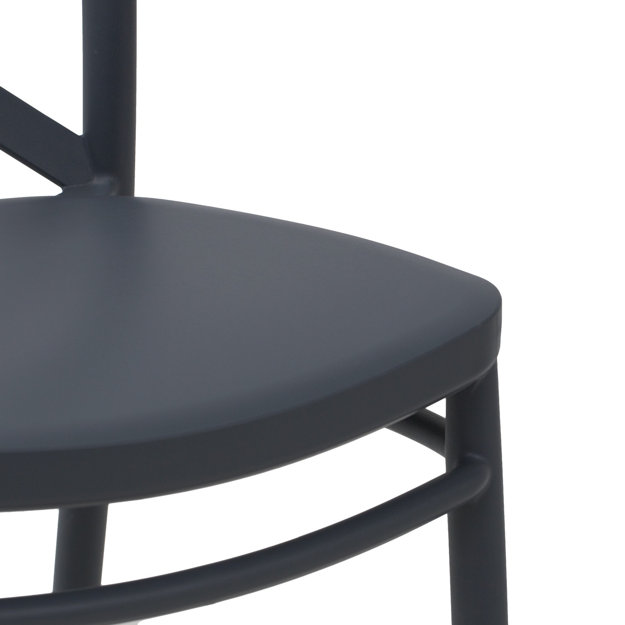 Set di 4 sgabelli LIVERPOOL in polipropilene antracite