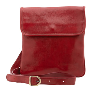 Borsa a tracolla da uomo in vera pelle - Modello False - Made in Italy - 25.0 x 23.0 x 4.0 cm