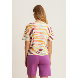 T-shirt Cropped Fantasia Zebrata