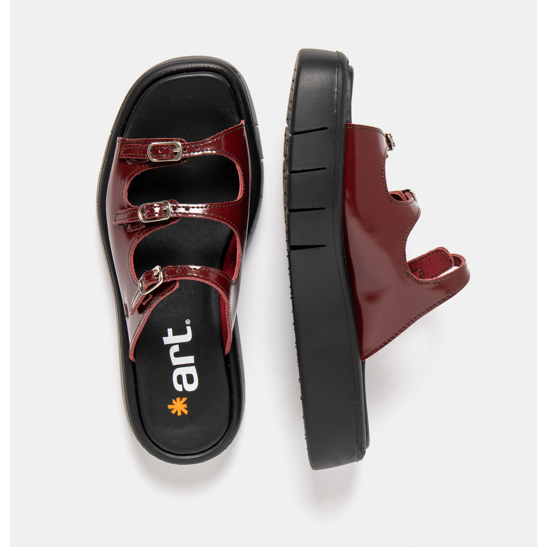 Sandalias 1847 NAPPA SHINNY BURDEOS/ MALAGA color Burdeos