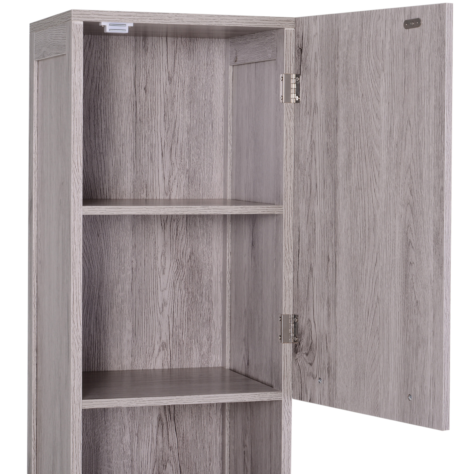 Armario Alto Baño con Estantes de Madera MDF 30x32x172,5cm