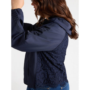 Fiorella Rubino - Parka con espalda de encaje - Azul