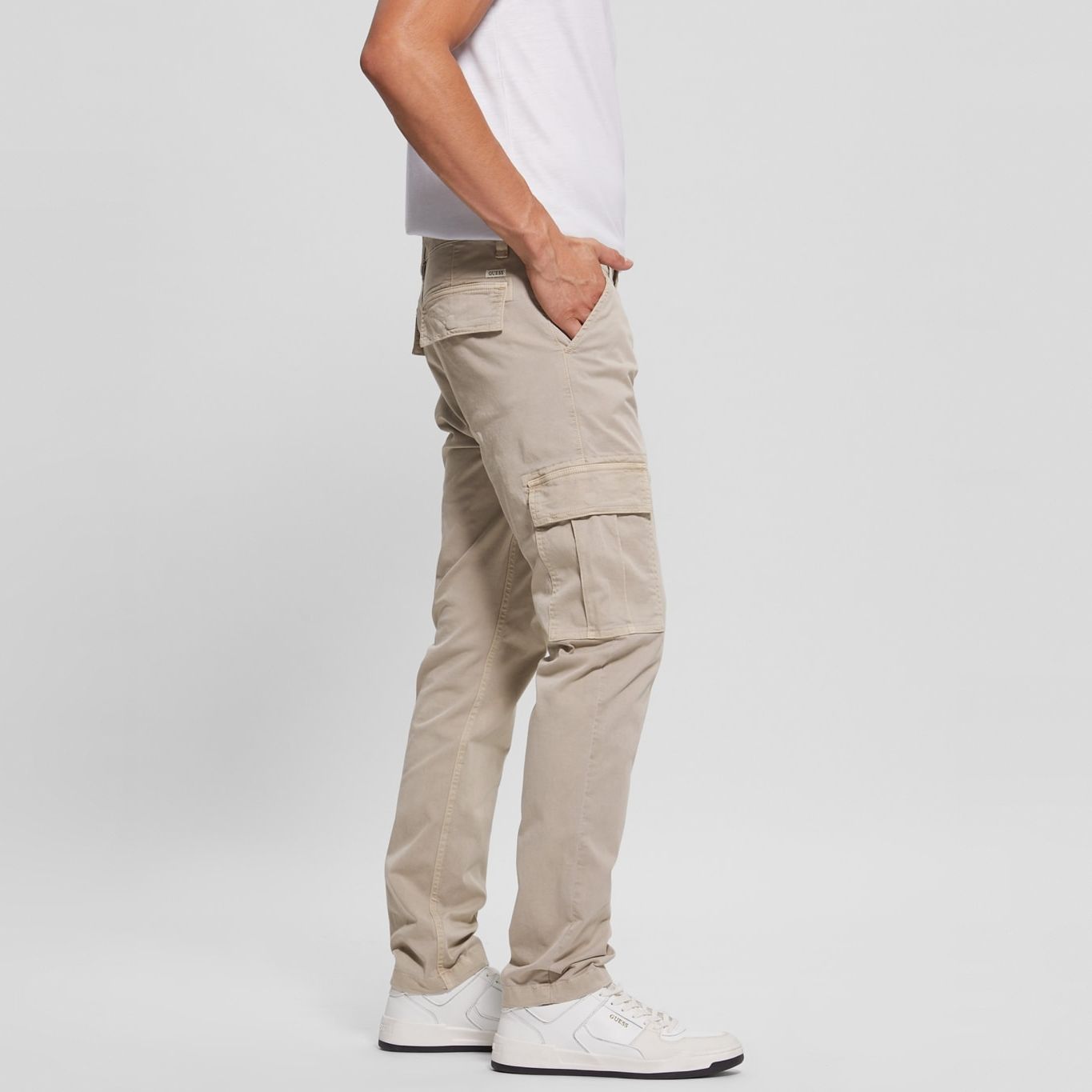 Pantalon Lonta - inspiration cargo - coton - beige