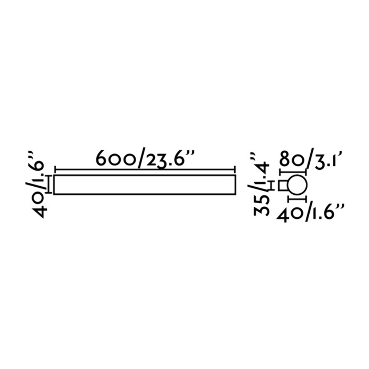 VOLGA 600 Aplique cromo 12W
