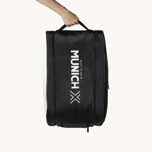 Mochila Deportiva de Pádel Negra y Blanca con Compartimentos Térmicos y Zapatillero TRAINING BACKPACK