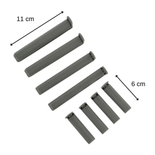 Lot de 2 x 8 clips fermeture de sachet Fackelmann Tecno