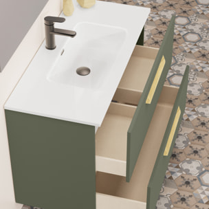 Conjunto de baño Melody, Alday, 100 cm, Verde Musgo