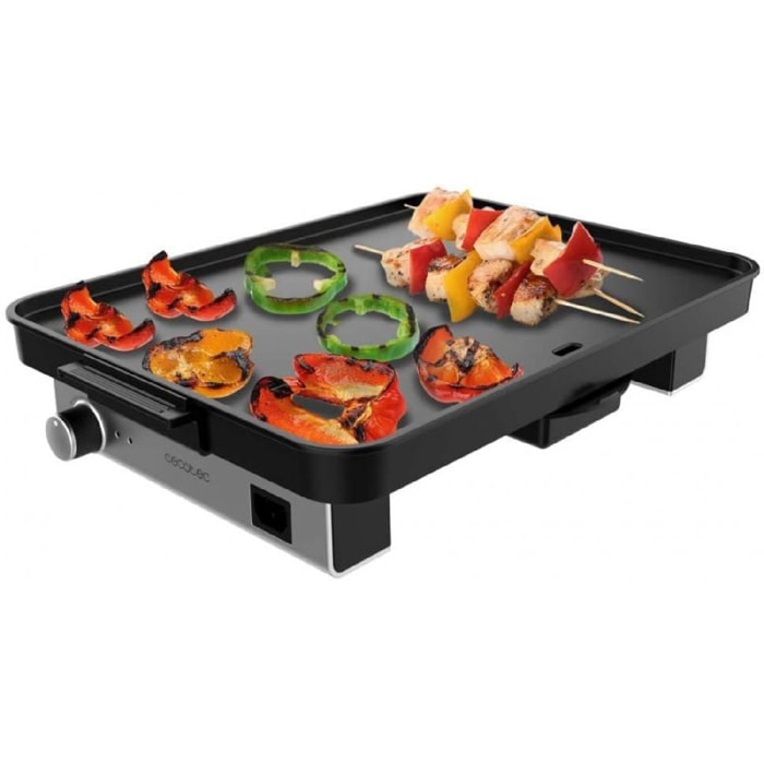 Plancha de Asar Eléctrica Magnet 1800. Plancha de Cocina Grill con 1800W, Alumin