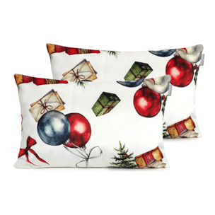 FUNDA DE COJIN DE TERCIOPELO DE NAVIDAD PRESENTS 30x50 cm