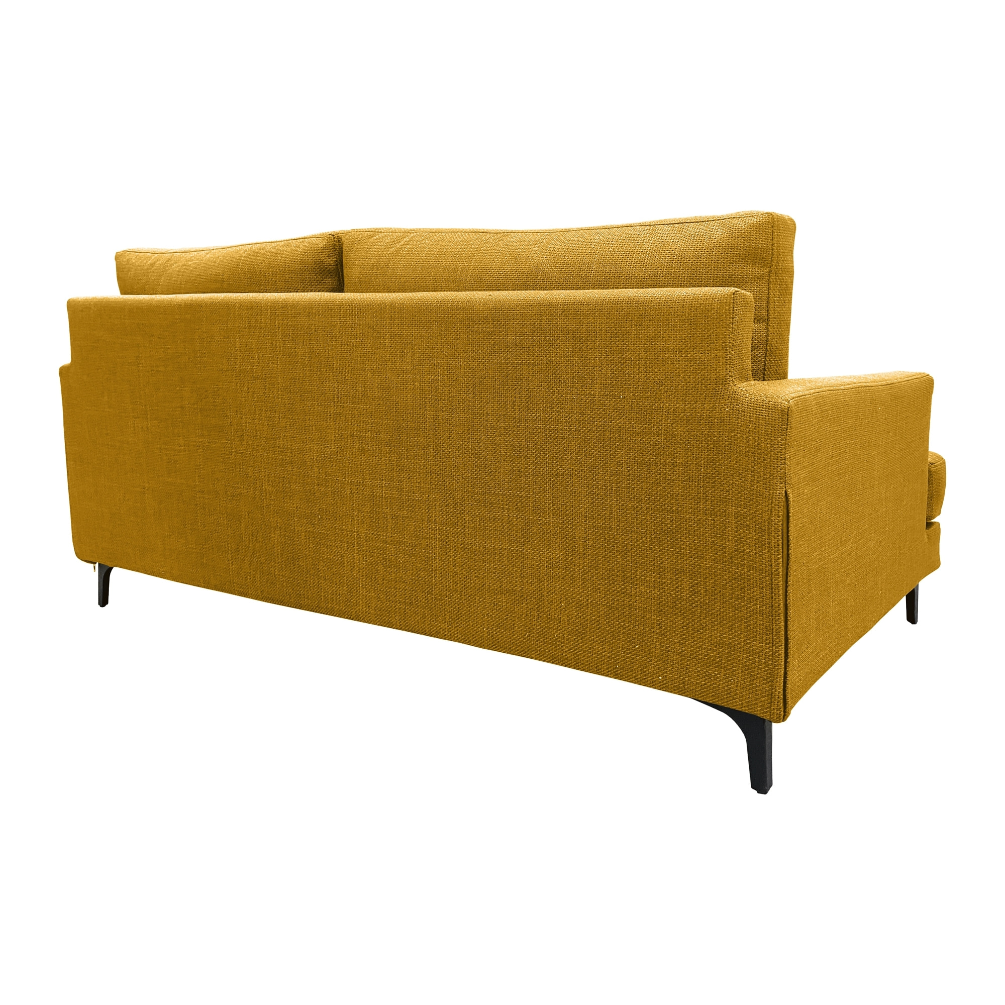 Canapé 3 pl WIMY 167 cm fixe tissu Ocre - 100% déhoussable - Fab. France