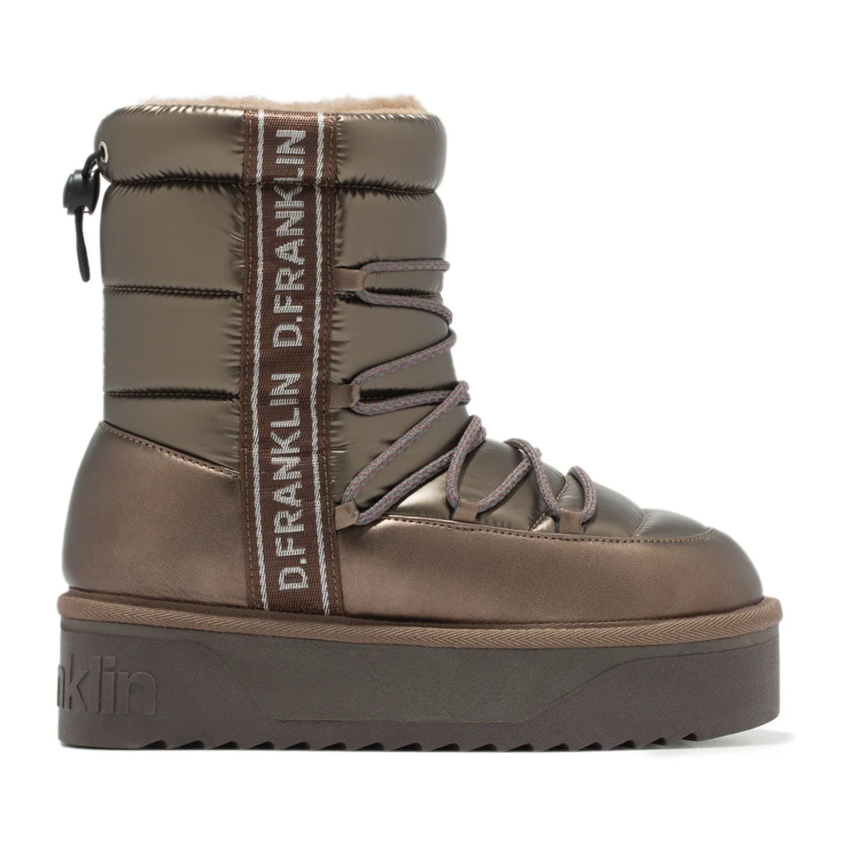 Botas de Mujer Acolchada Corte Medio Nordic V2 Bomb Bronce
