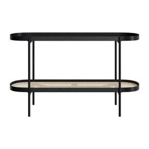 Console en cannage et bois de mindi 120 cm - Lukut