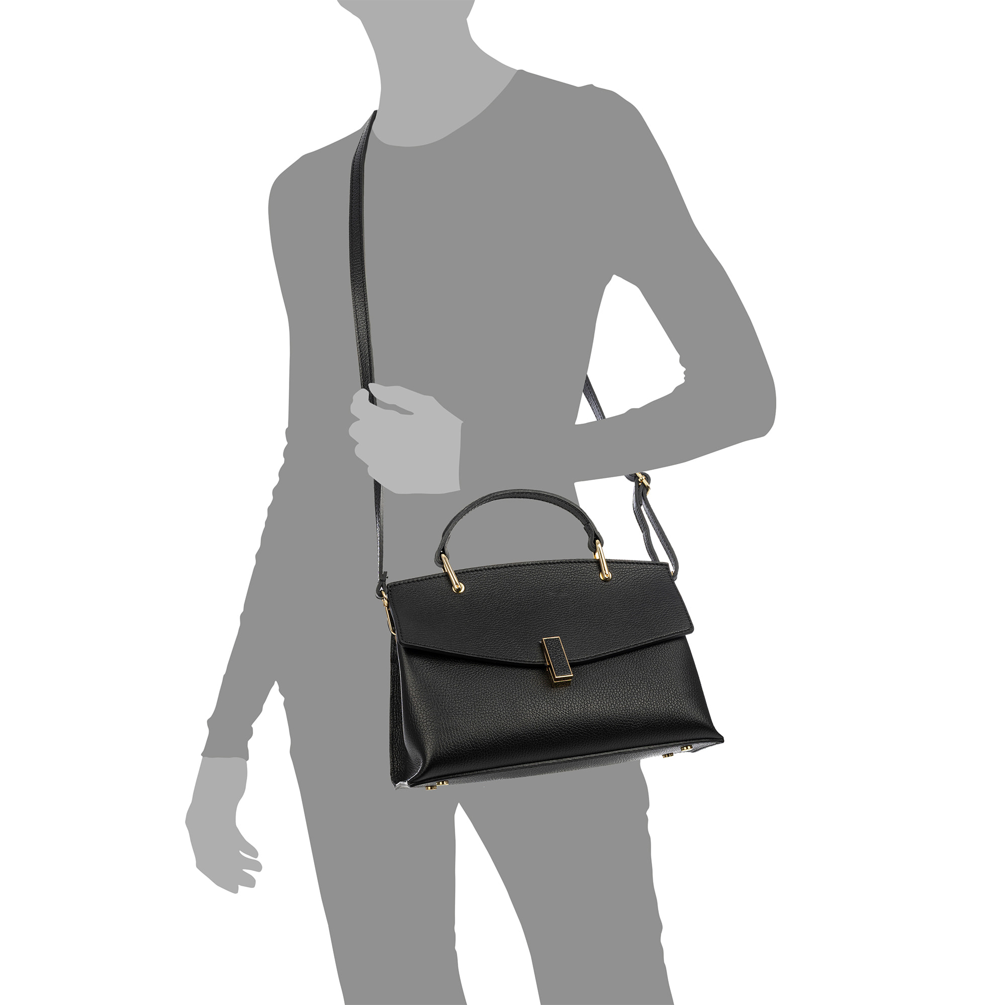 Averara borsa tote donna, in pelle autentica Dollaro.