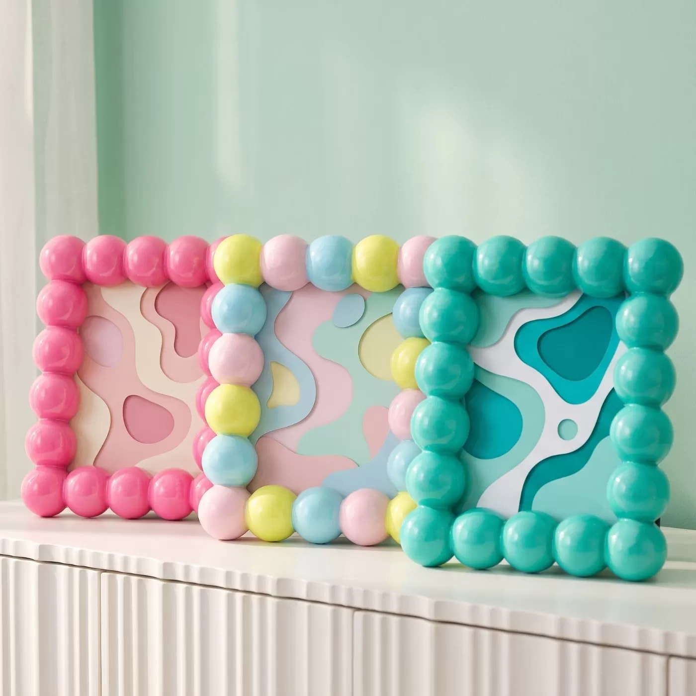 Cadre photo Bubble 19x23cm pastel Kare Design