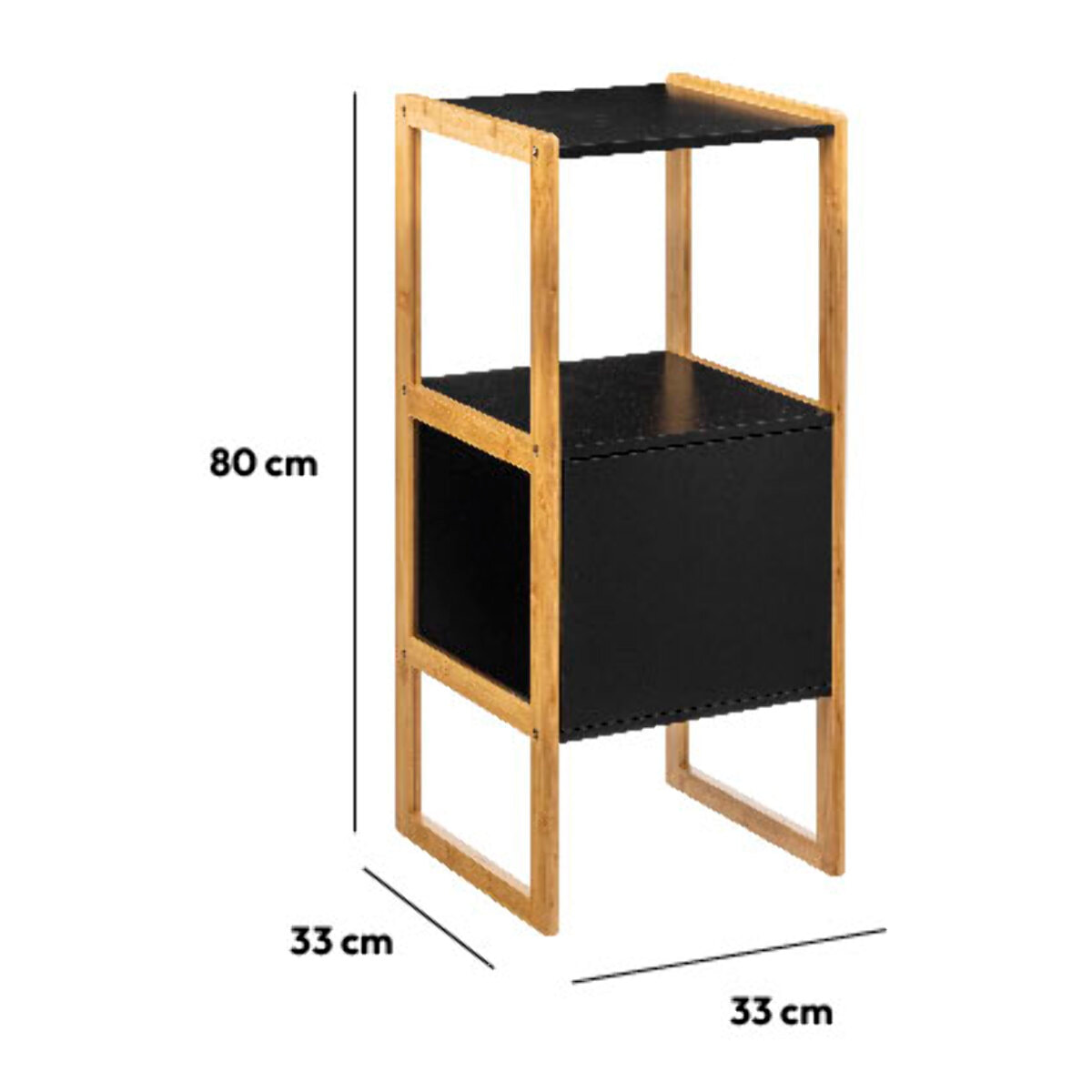 Meuble bas sous lavabo "Naturéo" noir