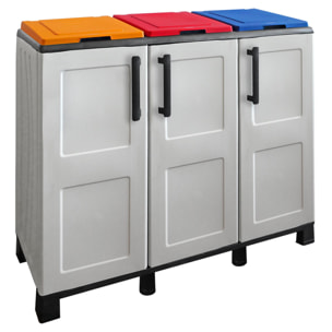 Armario de media altura en polipropileno de la linea eco, práctico para aprovechar al maximo el espacio, l 1020 x p370 x h 900 mm.