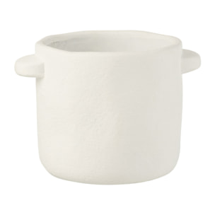 J-Line pot de fleurs Gustave- ciment - blanc - medium