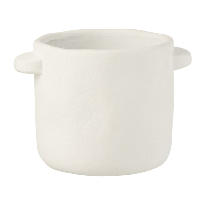 J-Line pot de fleurs Gustave- ciment - blanc - medium