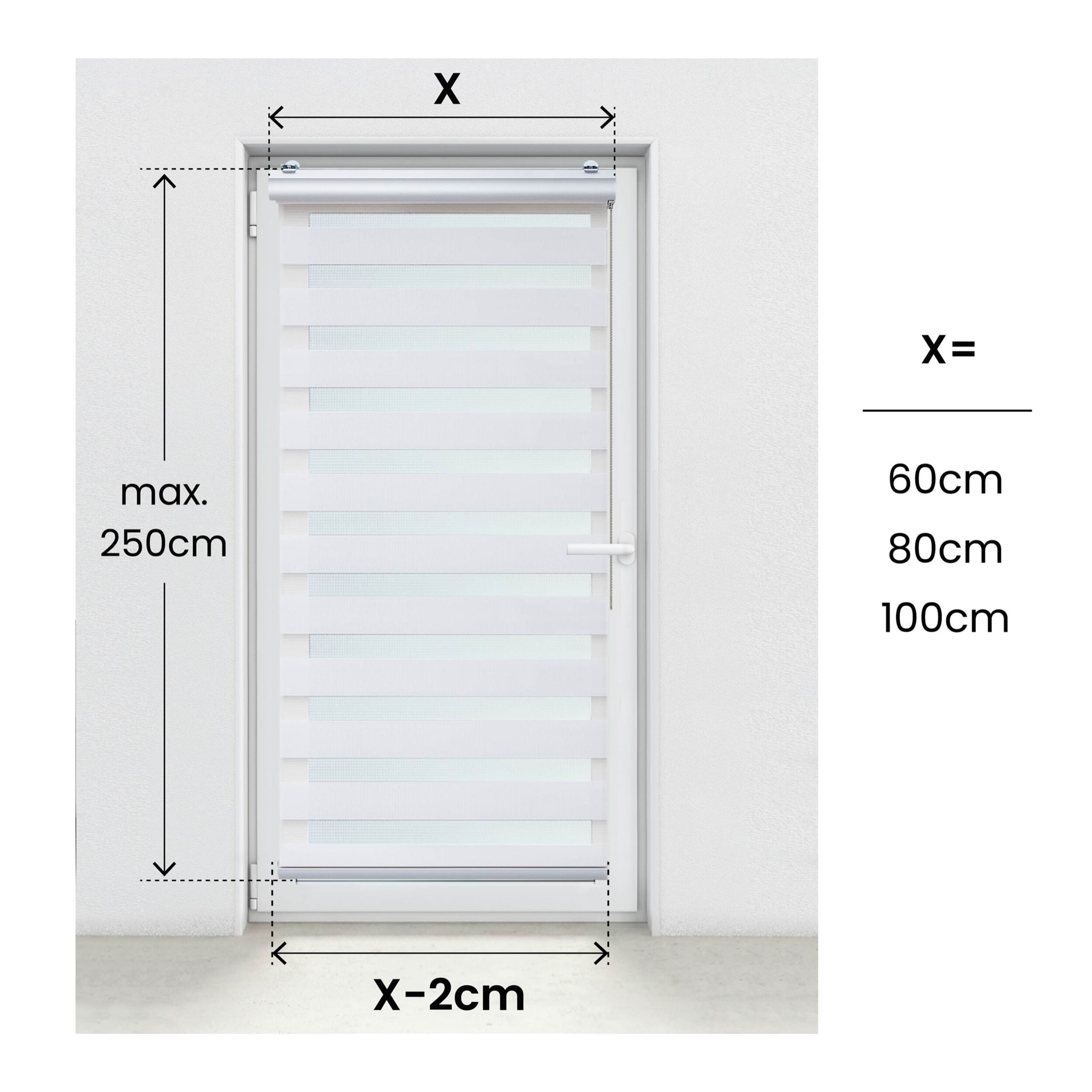 Store Jour/Nuit PLATINUM sans perçage Blanc