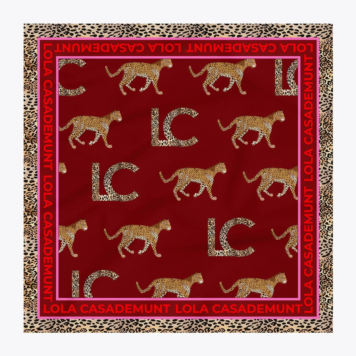 Foulard stampato LC e leopardi