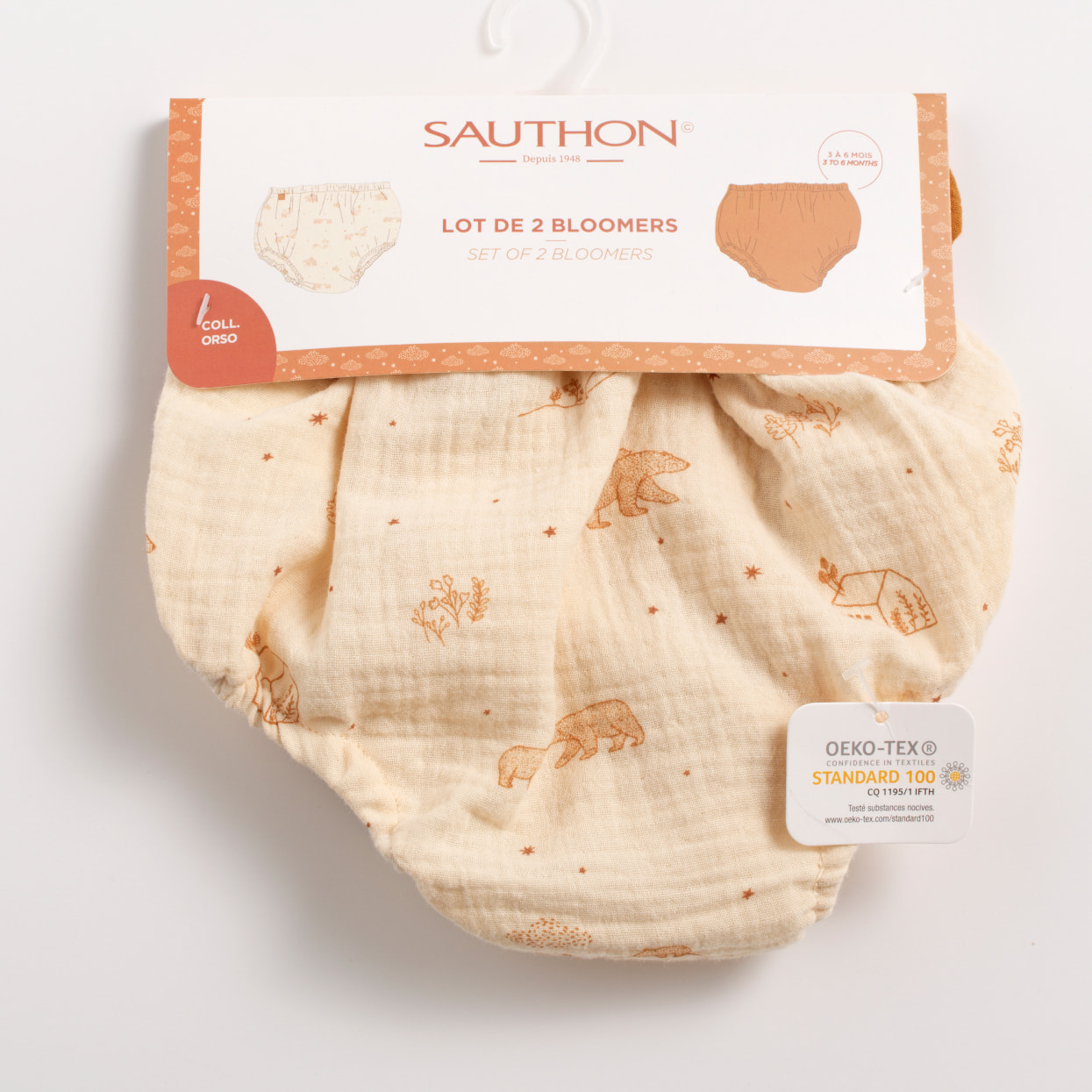 Culotte bloomer Bébé en coton lot de 2