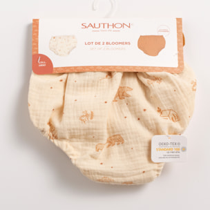 Culotte bloomer Bébé en coton lot de 2