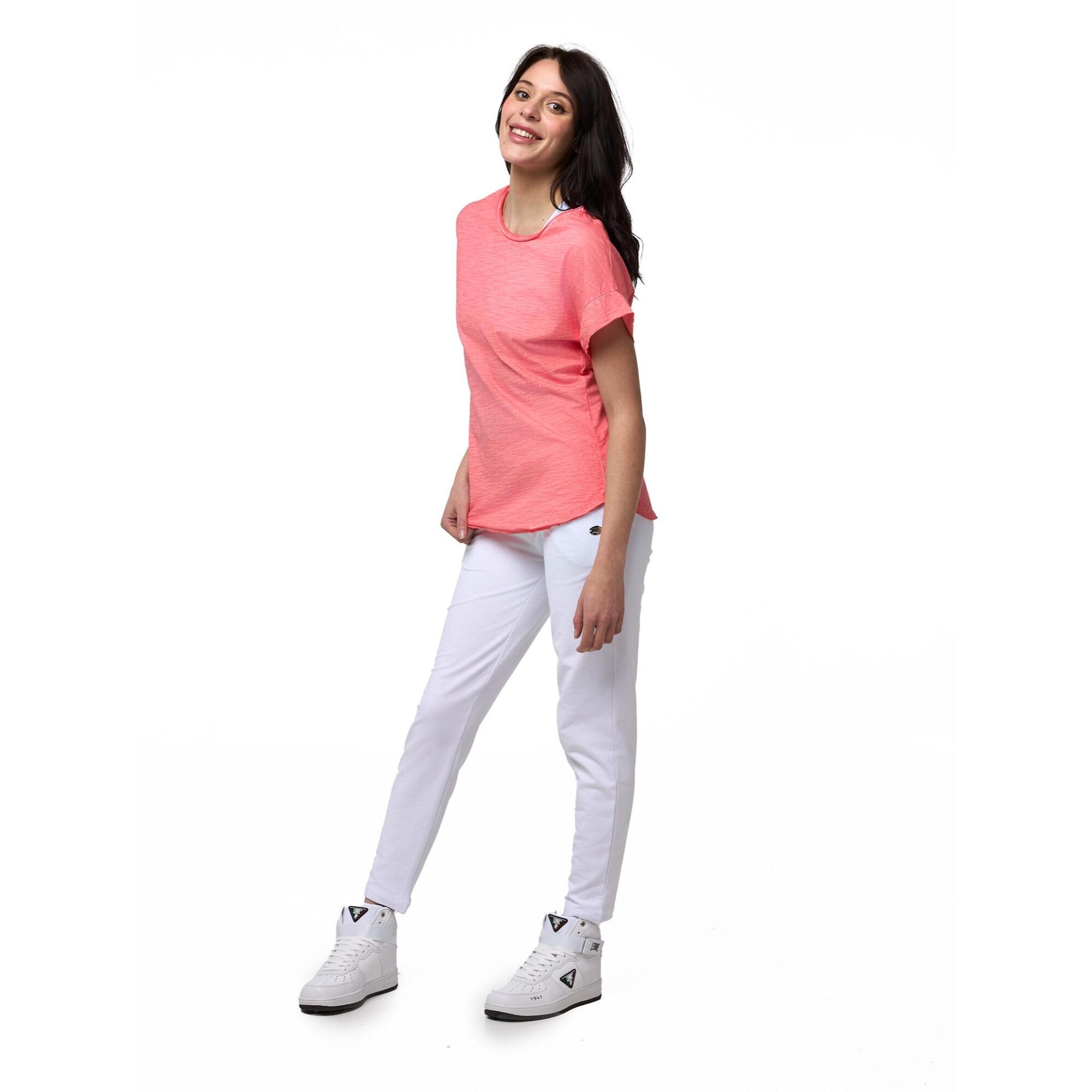 T-shirt Leone 1947 Apparel con rouches tie-dye. Look fresco vivace.