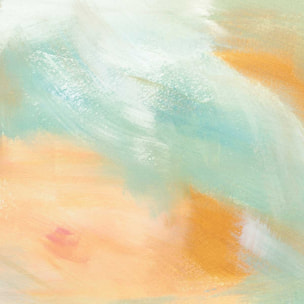 Poster orange blush Affiche + cadre en bois - Chêne