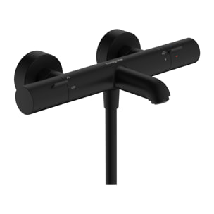 Mitigeur thermostatique bain/douche C3 Ecostat Fine, Noir mat