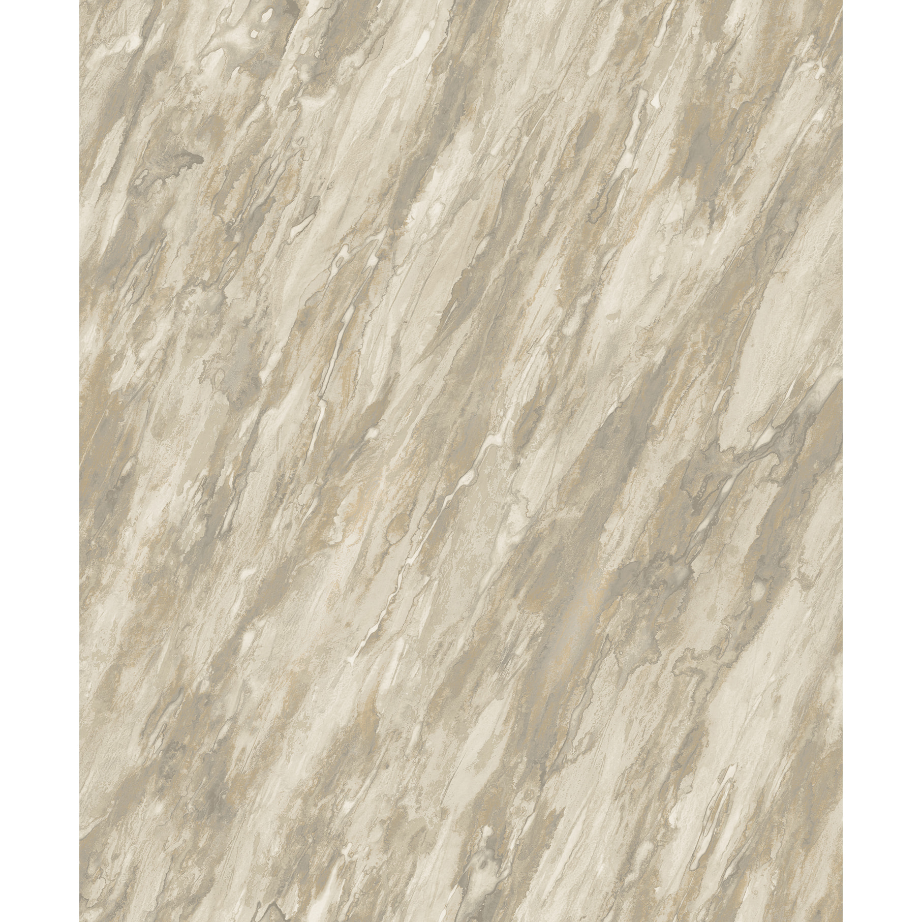 Papier peint effet marbre beige doré veiné taupe