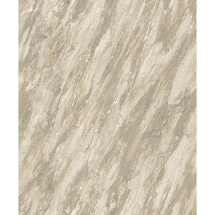 Papier peint effet marbre beige doré veiné taupe