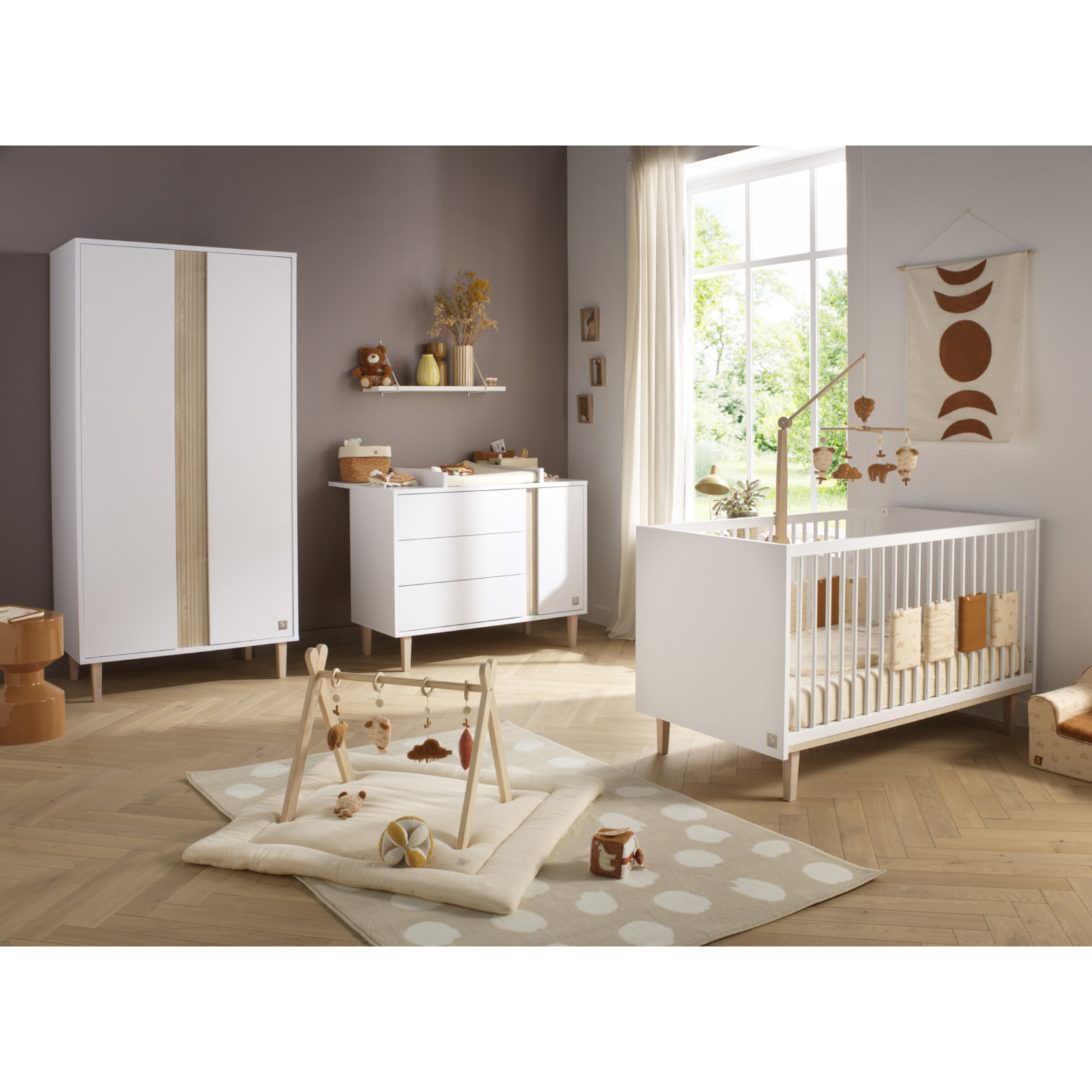 Lit évolutif 140x70 - Little Big bed sur pieds bois