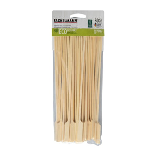 Lot de 50 pics à brochettes en bois 25 cm Fackelmann Basic