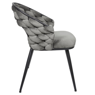 Chaise Sawyer Gris - Lot de 2