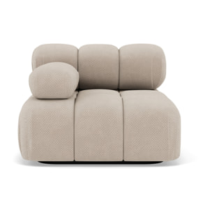 Ruby - module d'assise gauche en velours texturé - Beige