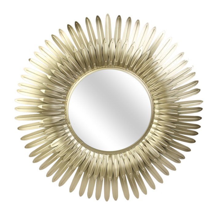 Miroir Plumes Dorees 53cm