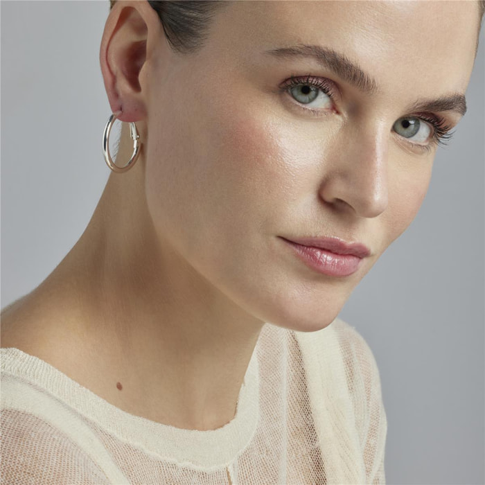 Pendientes Lux by Lux acabadoss en rodio