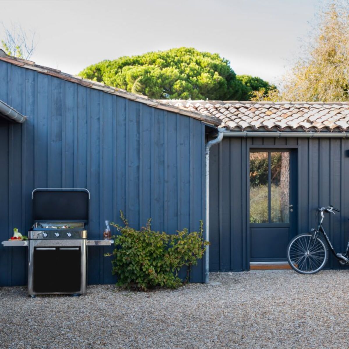 Plancha gaz ENO Combo Enosign 80 Inox et Noir 3 brûleurs sur chariot, 69x40 cm