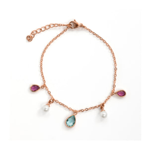 Pulsera Cainhtsi acabado oro rosa 18k
