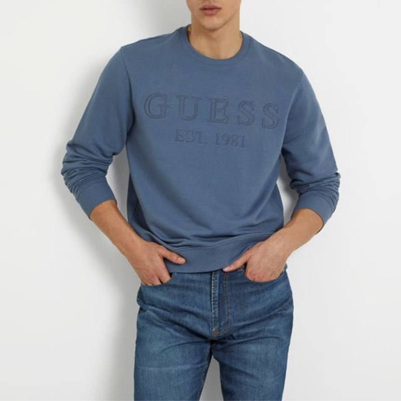 Sweat Beau - broderie - logo - bleu