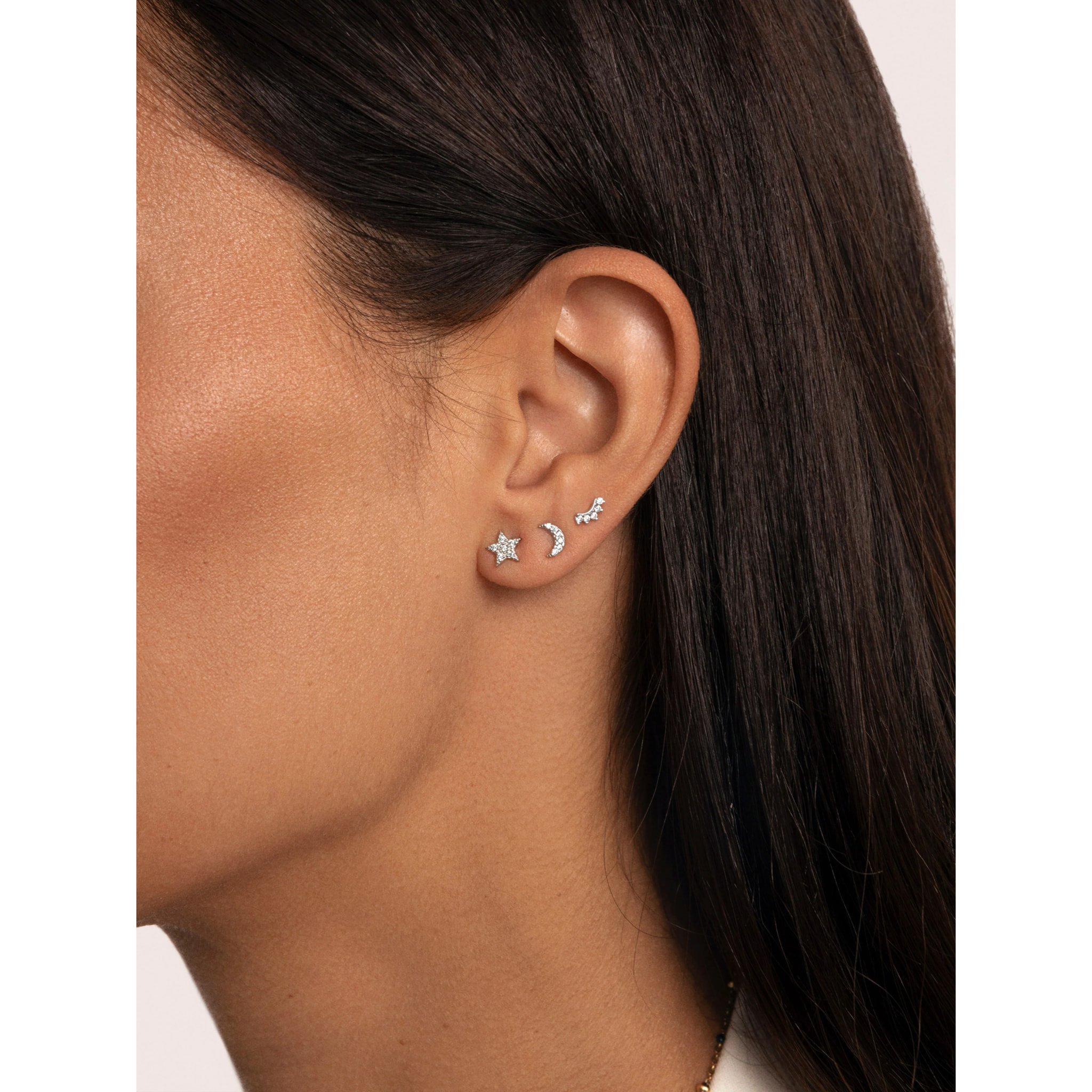 Pendientes Moon & Star Plata