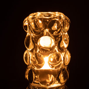 J-Line bougeoir Bollie - verre - transparent