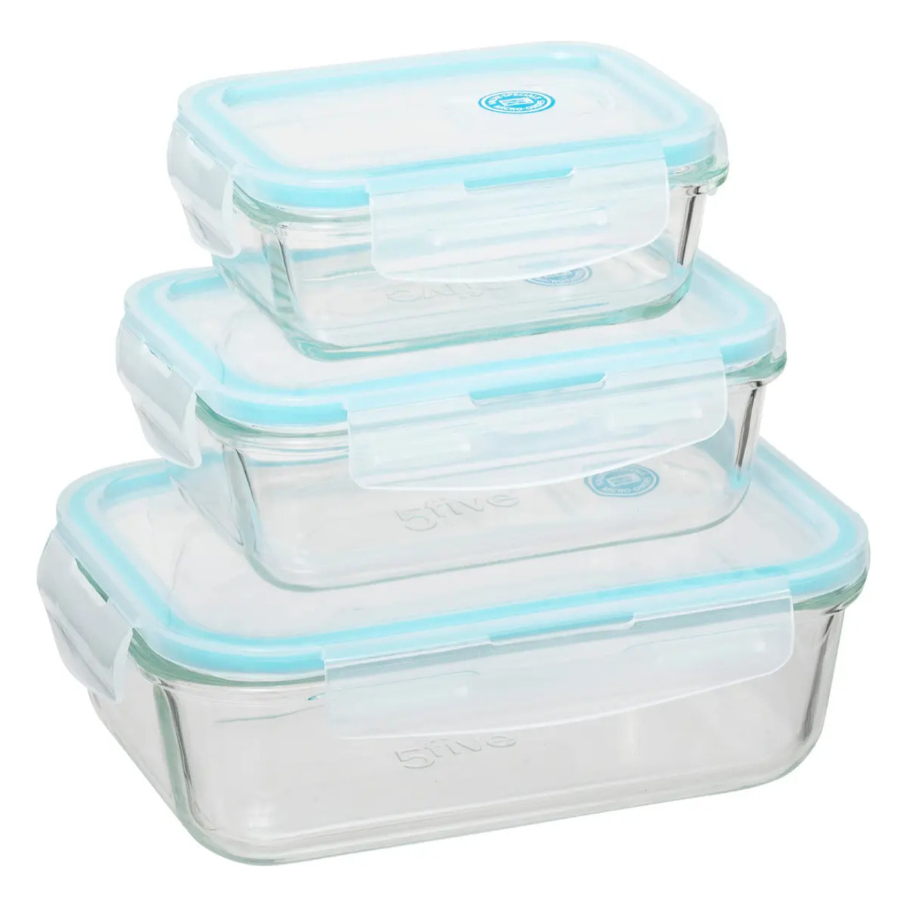 3 petites boîtes rect de conservation verre ClipEat