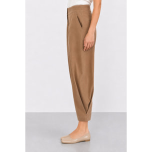 Kocca - Pantaloni da donna in viscosa a vita alta alla caviglia Donna