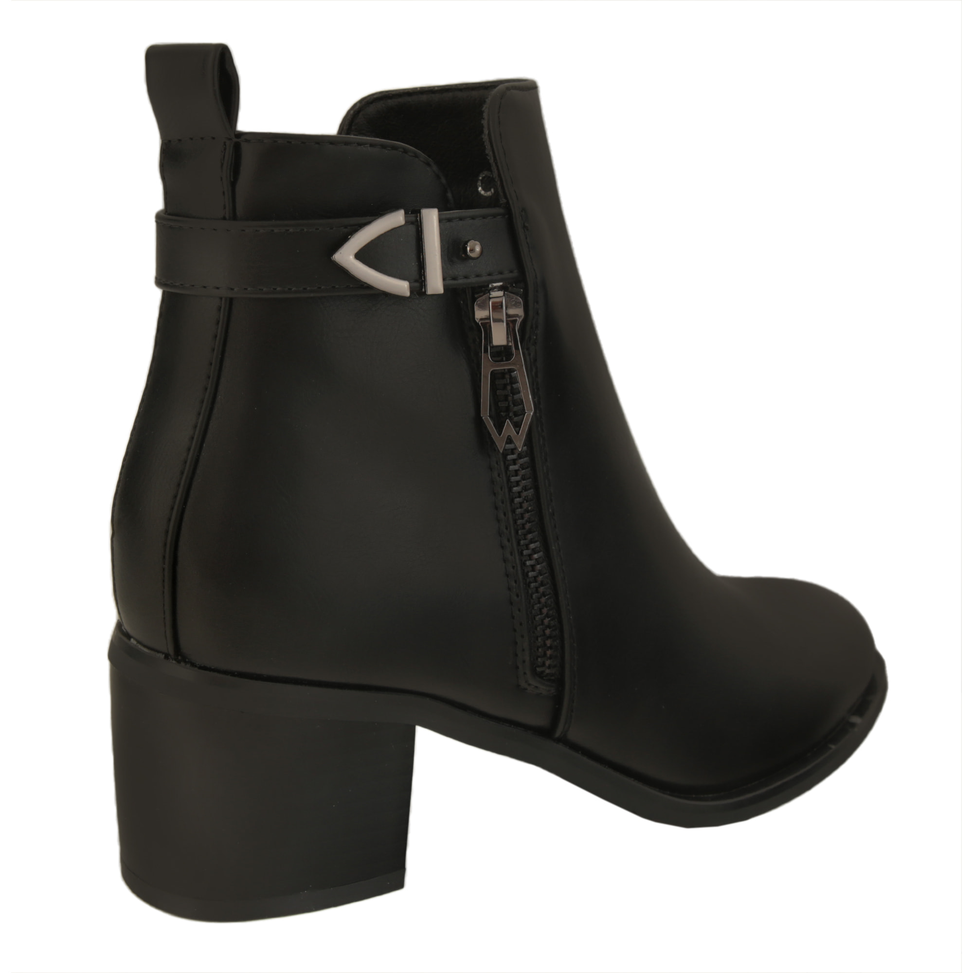 Stivaletti in simil pelle con tacco comodo