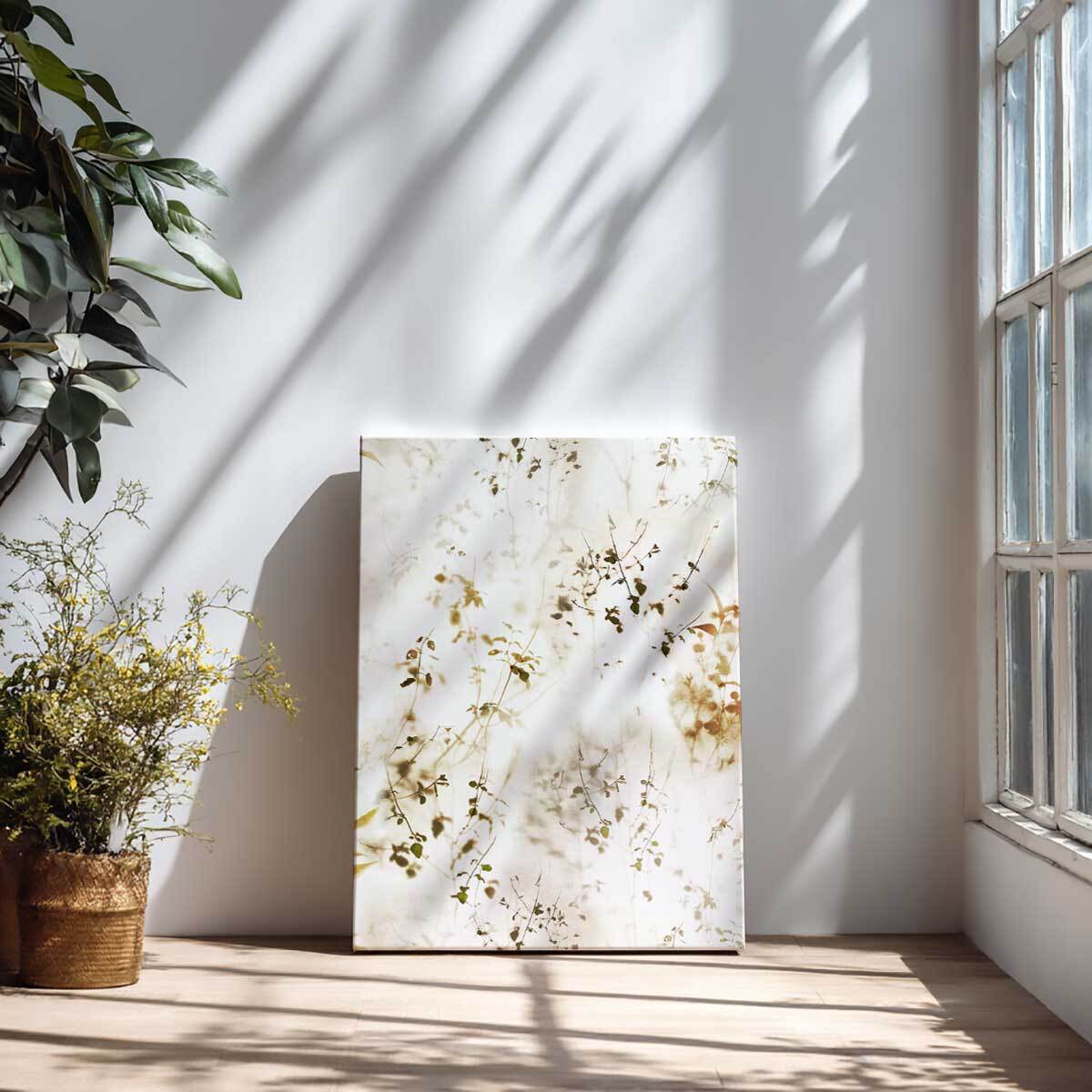 Tableau de fleurs séchées Feuillage Toile imprimée