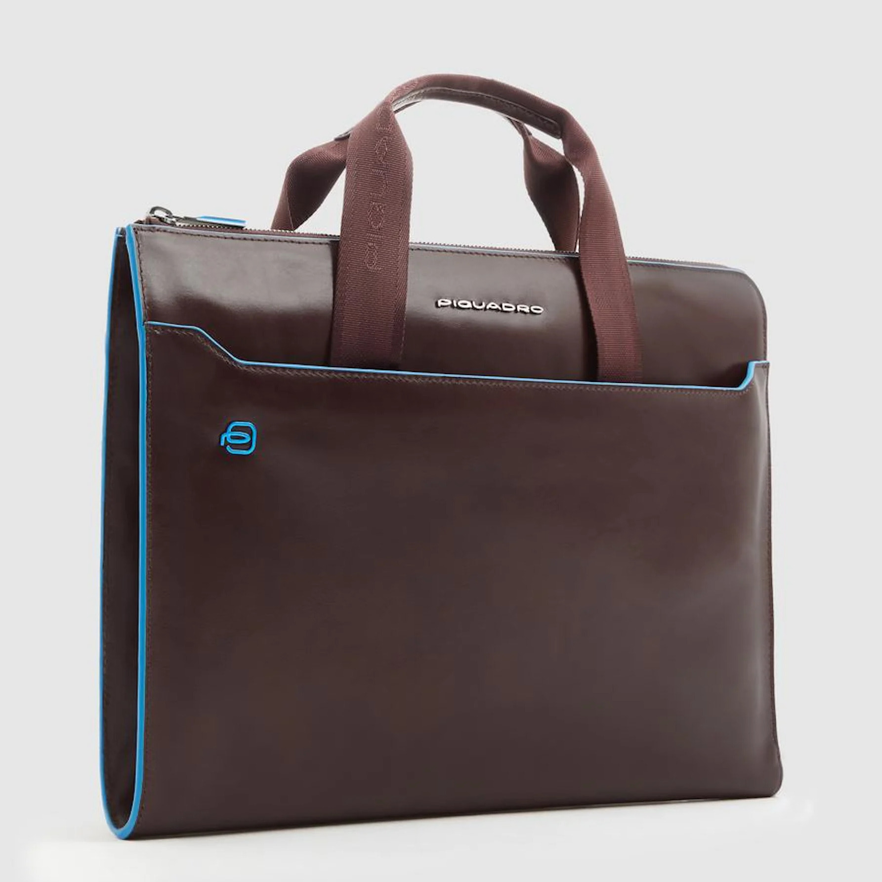 Piquadro Custodia in pelle porta pc con manici a scomparsa, tasca per AirPods®, schermata con protezione RFID