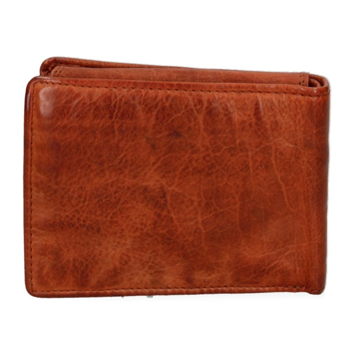 Portafoglio da uomo in vera pelle - Modello False - Casual - 12.0 x 9.0 x 2.0 cm